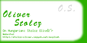 oliver stolcz business card